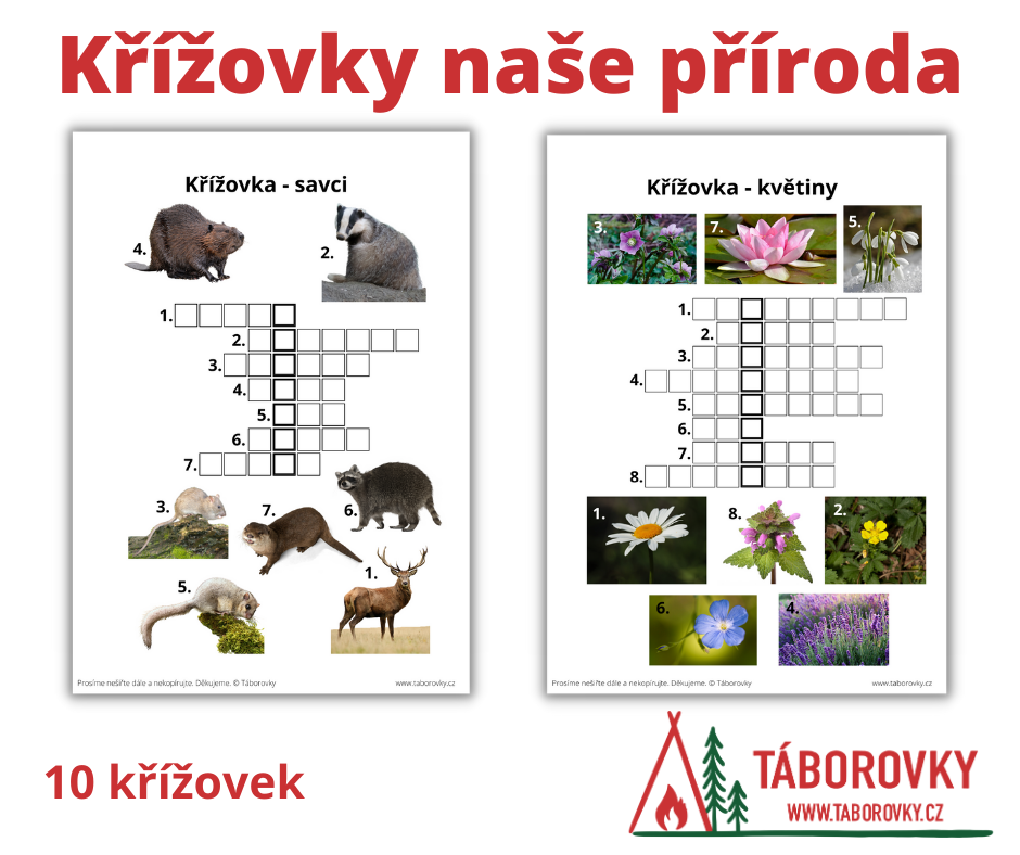 Křížovky pro děti o přírodě ve formátu PDF